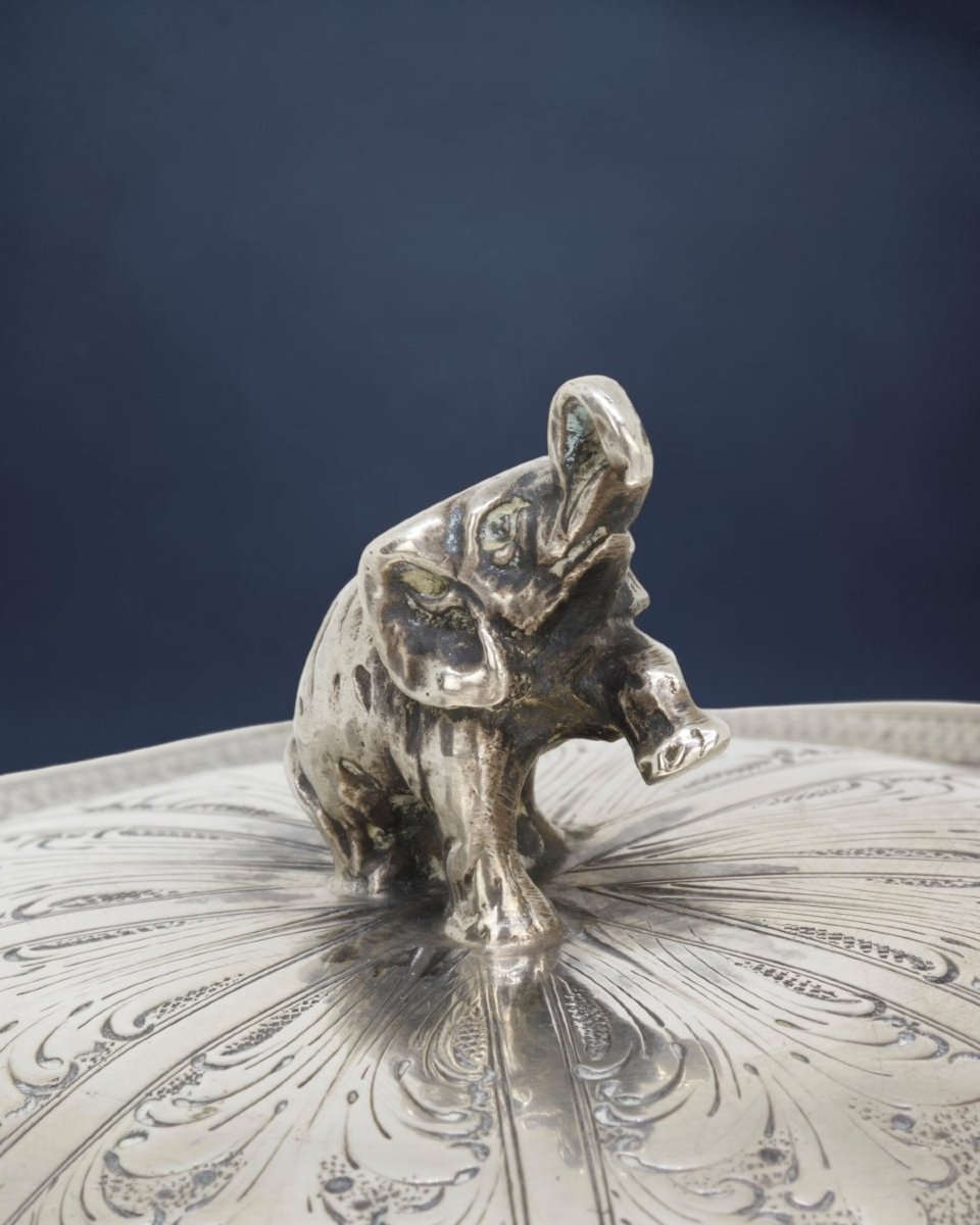 Boîte à bijoux en Argent 800 - Italie, milieu du XXe siècle-photo-2